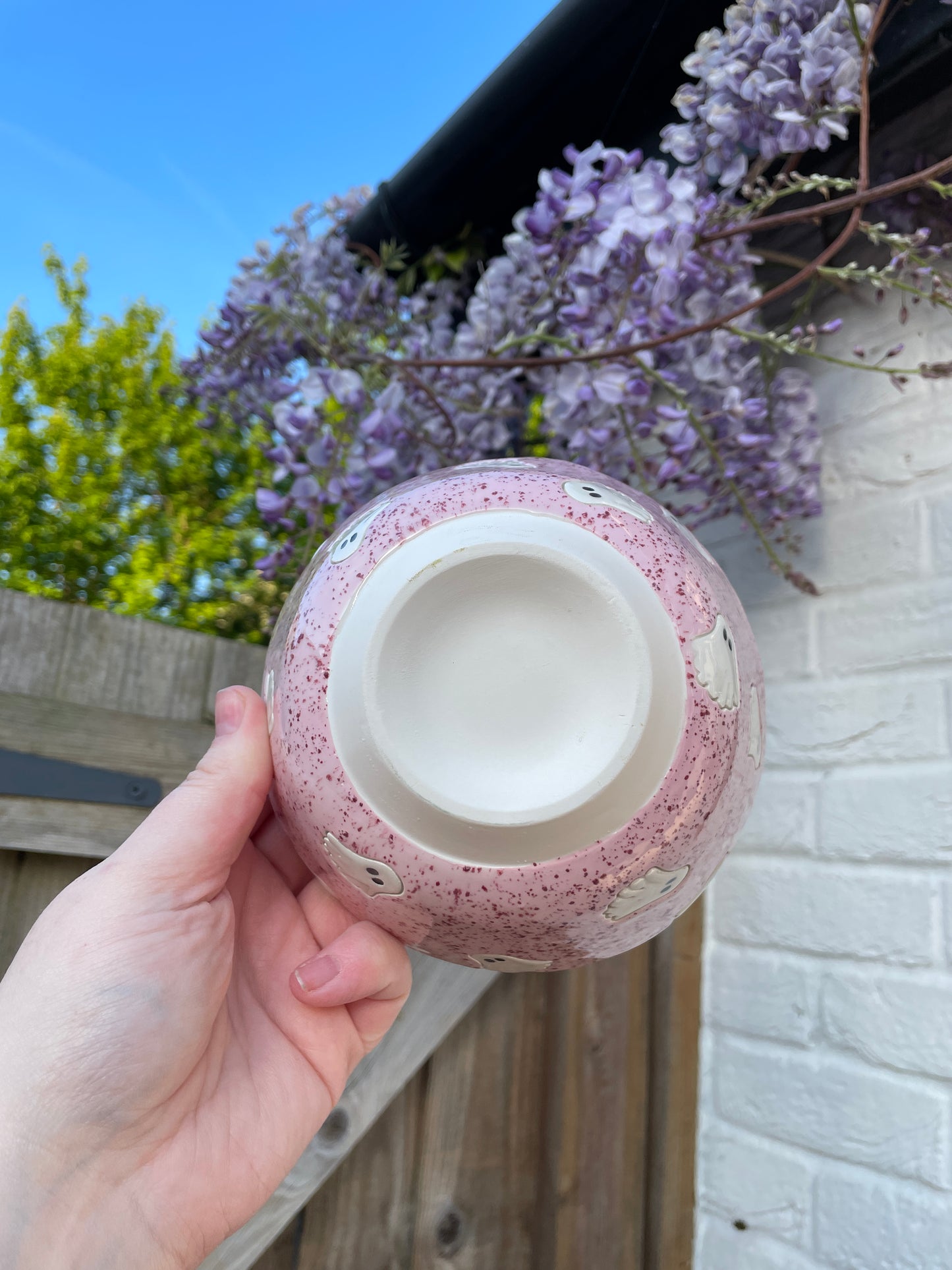 Speckled Pink Ghost Cereal Bowl