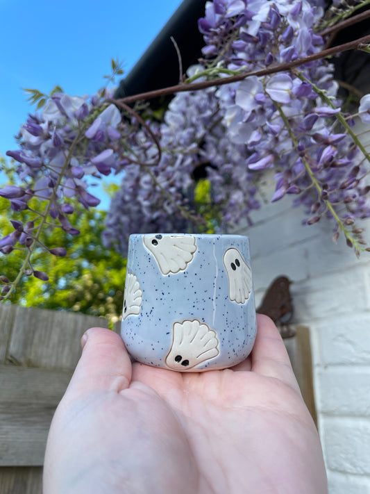 Speckled Periwinkle - Espresso / Small Plant Pot