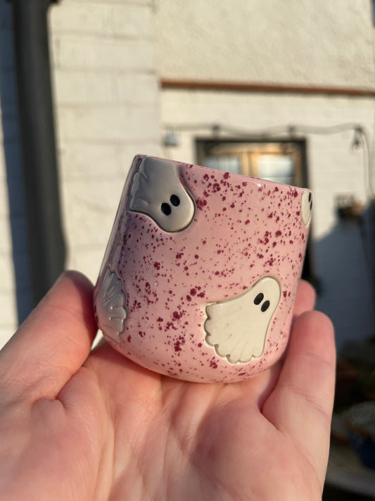 Speckled Pink - Espresso / Small Plant Pot