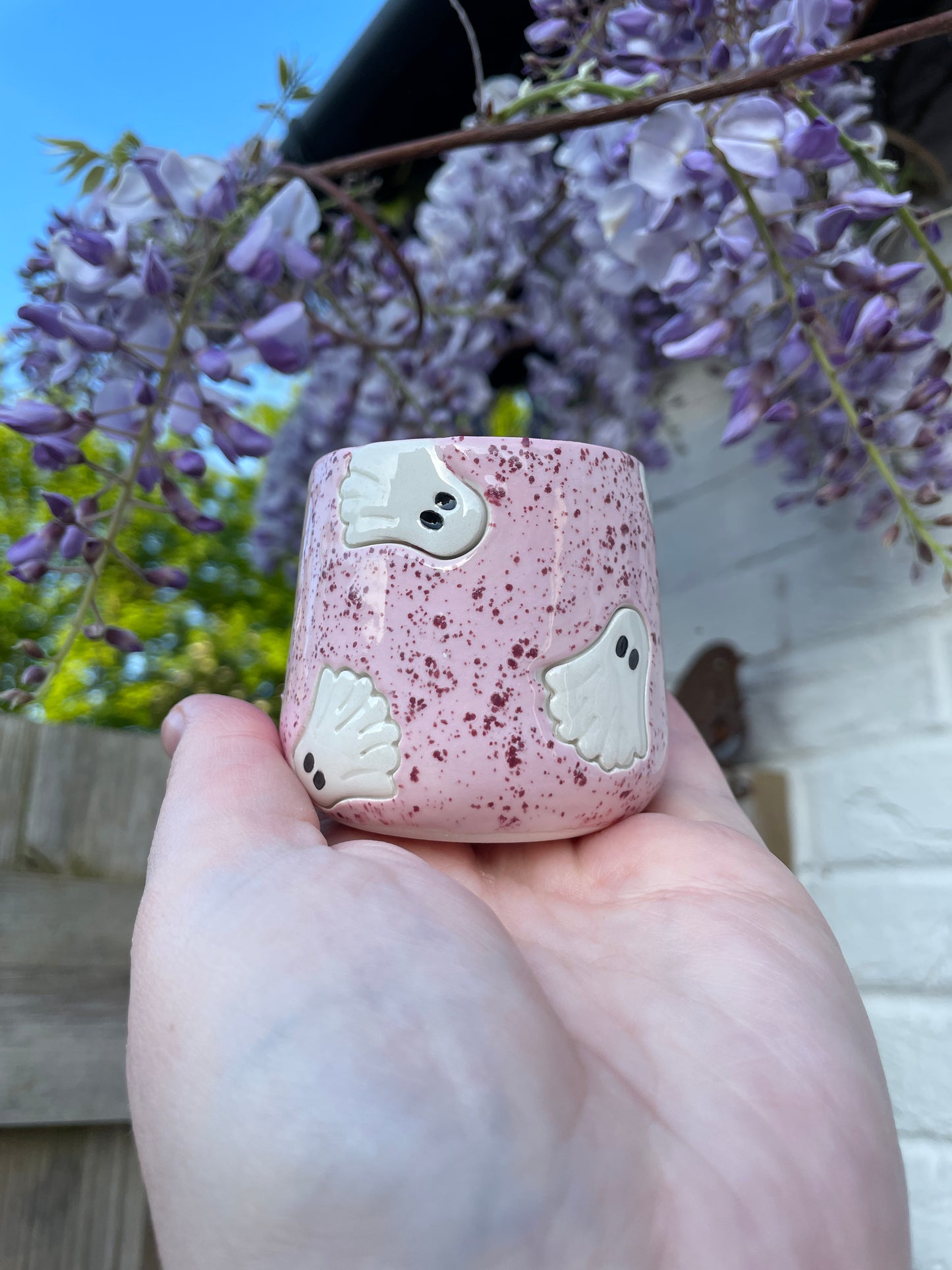 Speckled Pink - Espresso / Small Plant Pot