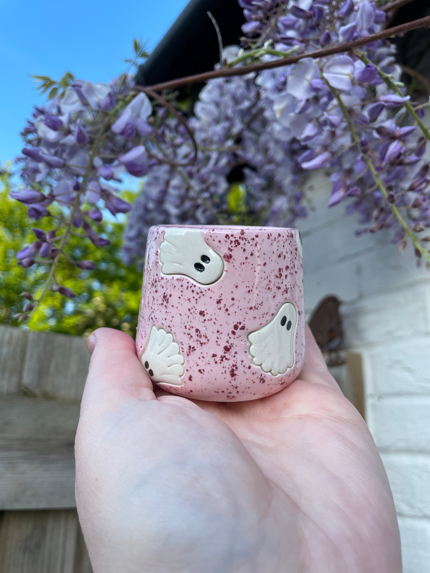 Speckled Pink - Espresso / Small Plant Pot