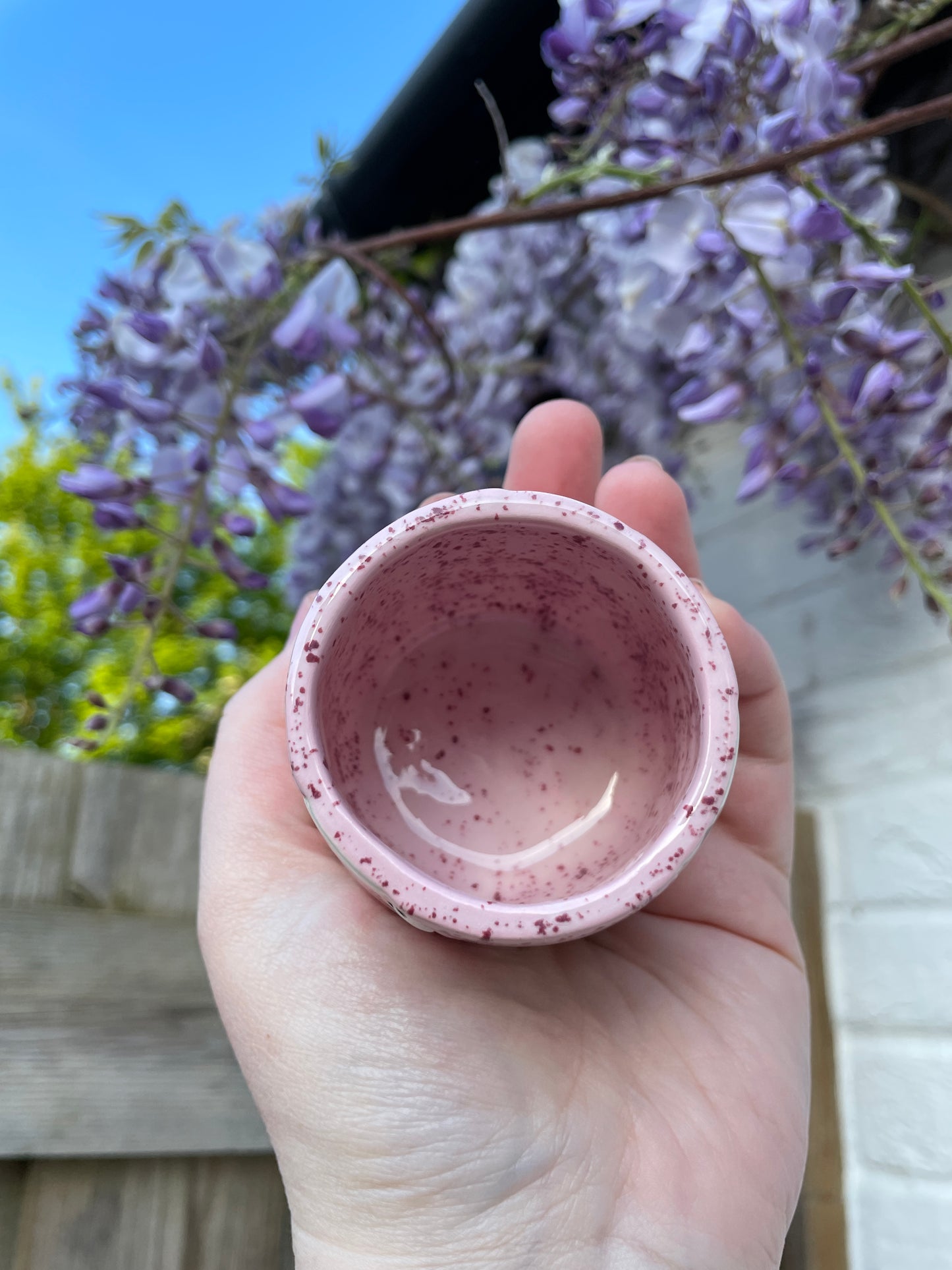 Speckled Pink - Espresso / Small Plant Pot